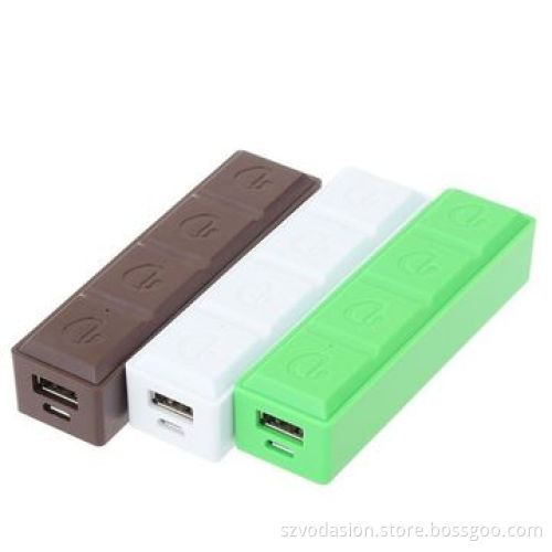 New Chocolate Design, 2600mAh Portable Power Bank External Battery Charger